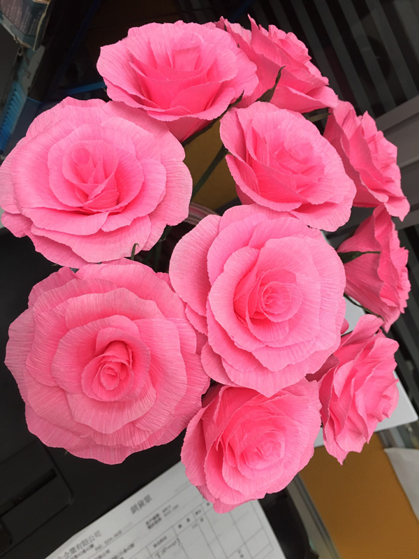 人造紙花、手工花、單朵、花束、材料、高級進口紙、皺紋紙製作、完全客製--花束系列-玫瑰花、牡丹花、荷花、百合、繡球花、康乃馨、海芋、向日葵、各類花型
